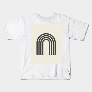 Woodblock Arch - Black Kids T-Shirt